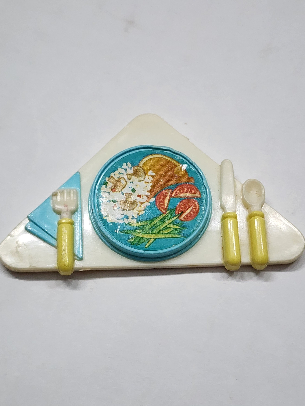 Fisher Price Loving Family Dollhouse Pork Chop Tray Food Table Setting